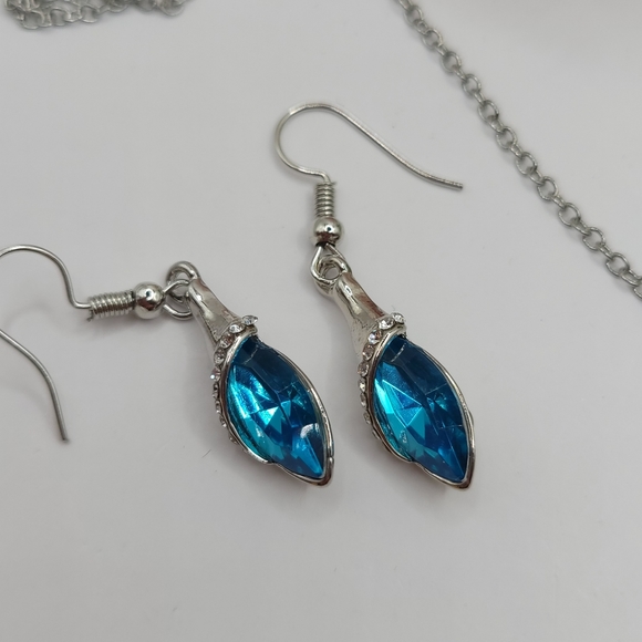 Blue topaz necklace Sterling - Picture 4 of 5